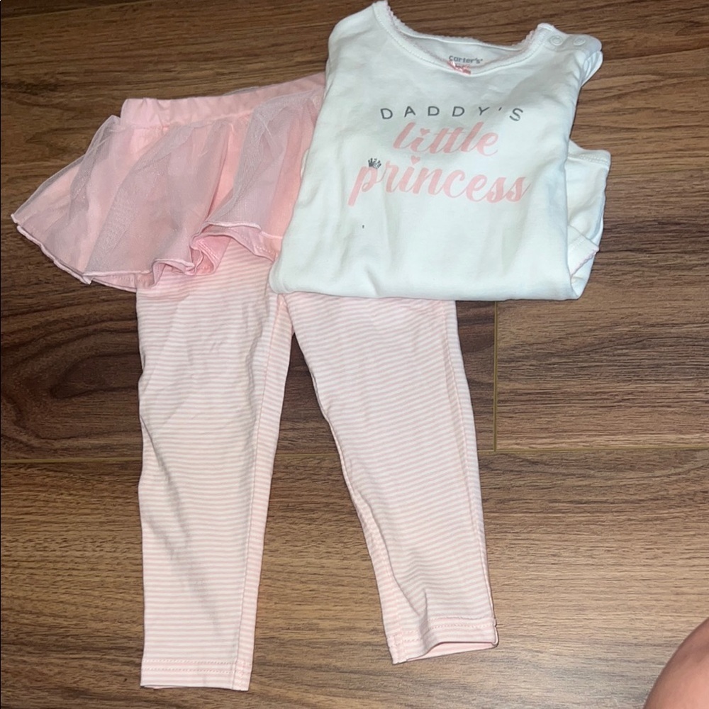 SOLD-Pink and White Baby Outfit Set